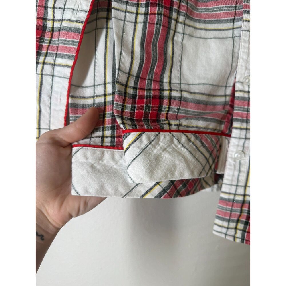 Victorias Secret Red White Plaid Pajama Set Womens Sz M Holiday Long Sleeve - Picture 3 of 8